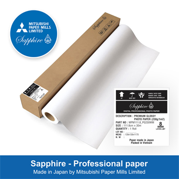 Giấy in ảnh cao cấp khổ lớn Sapphire (Glossy) 111.8cm x 30m - MPM111.8_PG230WM
